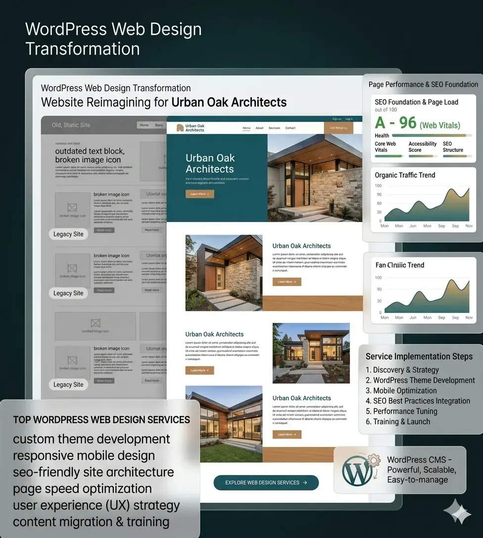 Clean website design with strong CTA