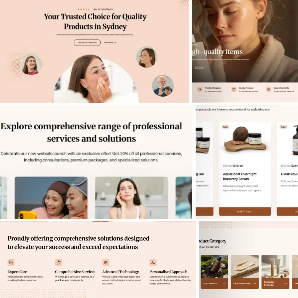 Website design portfolio showcasing real client work